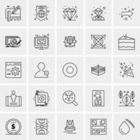 25 iconos de negocios universales vector ilustración de icono creativo para usar en proyectos relacionados con la web y dispositivos móviles