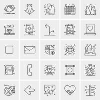 25 iconos de negocios universales vector ilustración de icono creativo para usar en proyectos relacionados con la web y dispositivos móviles