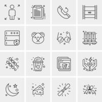 16 iconos de negocios universales vector ilustración de icono creativo para usar en proyectos relacionados con la web y dispositivos móviles