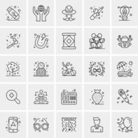 25 iconos de negocios universales vector ilustración de icono creativo para usar en proyectos relacionados con la web y dispositivos móviles