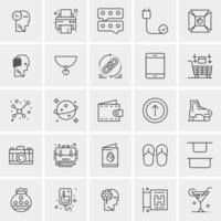 25 iconos de negocios universales vector ilustración de icono creativo para usar en proyectos relacionados con la web y dispositivos móviles