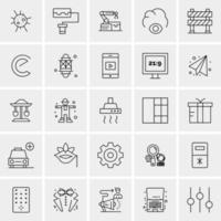 25 iconos de negocios universales vector ilustración de icono creativo para usar en proyectos relacionados con la web y dispositivos móviles