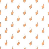Hand points forward pattern, cartoon style vector