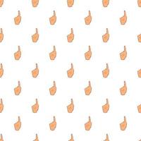 Hand points forward pattern, cartoon style vector