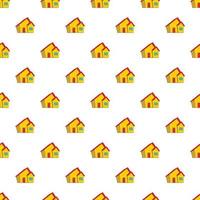 One storey house pattern, cartoon style vector