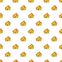 One storey house pattern, cartoon style vector