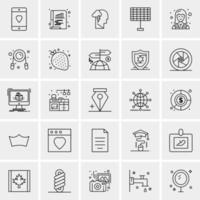 25 iconos de negocios universales vector ilustración de icono creativo para usar en proyectos relacionados con la web y dispositivos móviles