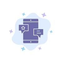 Chat Community Media Network Promotion Blue Icon on Abstract Cloud Background vector