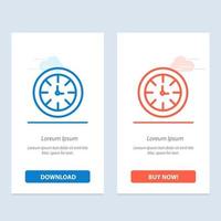 Watch Timer Clock Global  Blue and Red Download and Buy Now web Widget Card Template vector