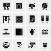 16 iconos de negocios universales vector ilustración de icono creativo para usar en proyectos relacionados con la web y dispositivos móviles