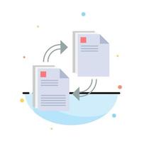 sharing share file document copying Flat Color Icon Vector