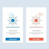 Brightness Light Sun Spring  Blue and Red Download and Buy Now web Widget Card Template vector