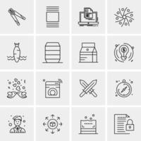 16 Universal Business Icons Vector Creative Icon Illustration to use in web and Mobile Related project