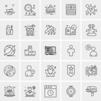 25 iconos de negocios universales vector ilustración de icono creativo para usar en proyectos relacionados con la web y dispositivos móviles