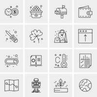 16 Universal Business Icons Vector Creative Icon Illustration to use in web and Mobile Related project