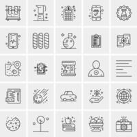 25 iconos de negocios universales vector ilustración de icono creativo para usar en proyectos relacionados con la web y dispositivos móviles