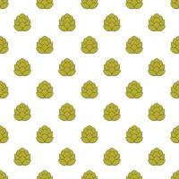 Hops pattern, cartoon style vector