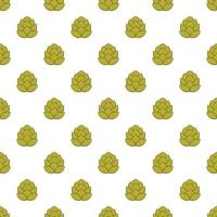 Hops pattern, cartoon style vector