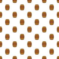 Barrel of beer pattern, cartoon style vector