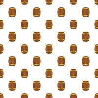 Barrel of beer pattern, cartoon style vector