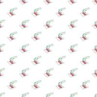 Barcode scanner pattern, cartoon style vector