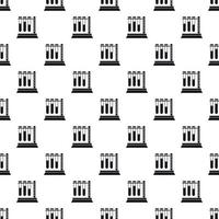 Medical test tubes in holder pattern, simple style vector