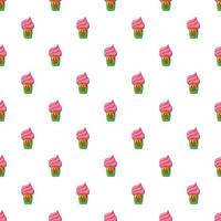 Shop with ice cream pattern, cartoon style vector