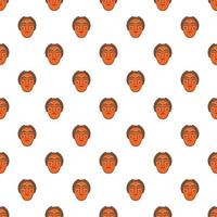 Hahoe mask pattern, cartoon style vector
