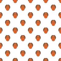 Hahoe mask pattern, cartoon style vector