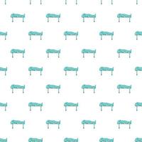 Dead on gurney pattern, cartoon style vector