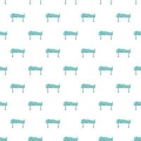 Dead on gurney pattern, cartoon style vector