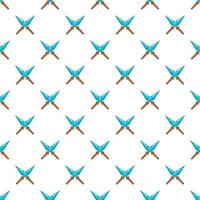 Crossed spikes pattern, cartoon style vector