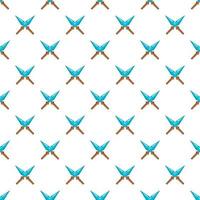 Crossed spikes pattern, cartoon style vector