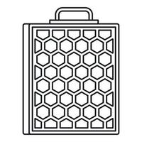 Honeycomb icon, outline style vector