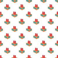 Plant pattern, cartoon style vector