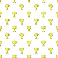 Trophy pattern, cartoon style vector