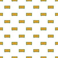 Electronic watch pattern, cartoon style vector