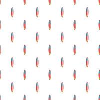 Surfboard pattern, cartoon style vector