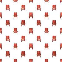 Chair pattern, cartoon style vector