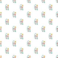 Hookah pattern, cartoon style vector