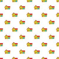 House with garage pattern, cartoon style vector