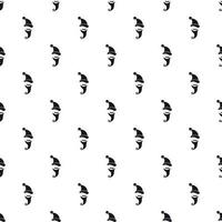 Santa beard face pattern, simple style vector