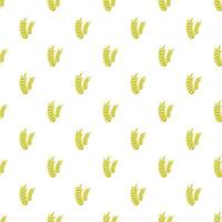Spikelets of wheat pattern, cartoon style vector