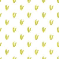 Spikelets of wheat pattern, cartoon style vector