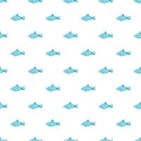 Fish pattern, cartoon style vector