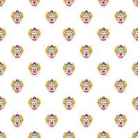 Head clown pattern, cartoon style vector