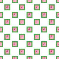 Square clock pattern, cartoon style vector