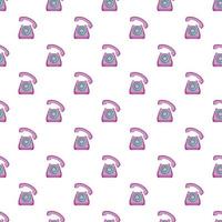 Retro phone is calling pattern, cartoon style vector