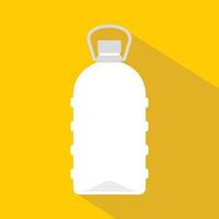 Big bottle icon, flat style vector