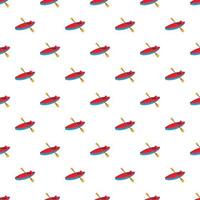 Kayak pattern, cartoon style vector